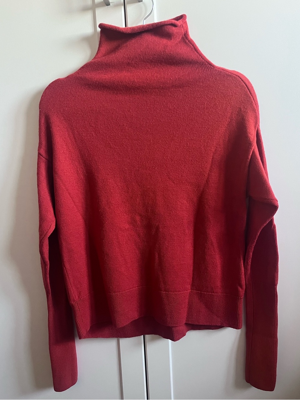 Aritzia Wilfred Cyprie Merino Wool Mockneck Sweater Rust Orange - S EUC